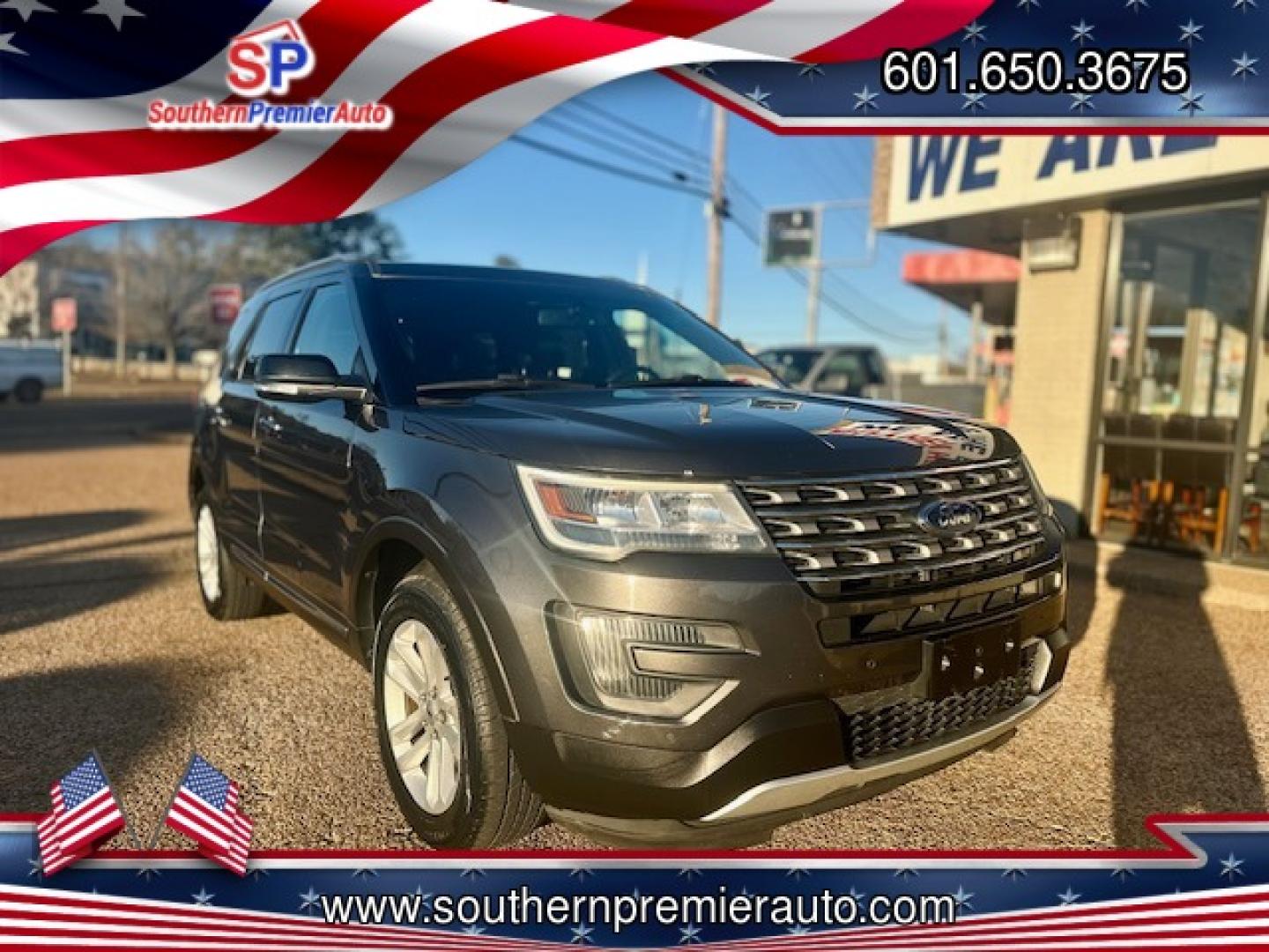 2016 GRAY FORD EXPLORER XLT (1FM5K7DH5GG) , located at 922 W. Beacon St., Philadelphia, MS, 39350, (601) 650-3675, 32.770447, -89.127151 - Photo#0